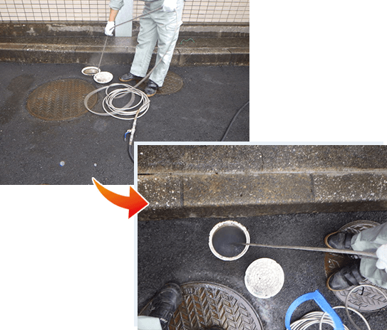 マンション 排水管高圧洗浄